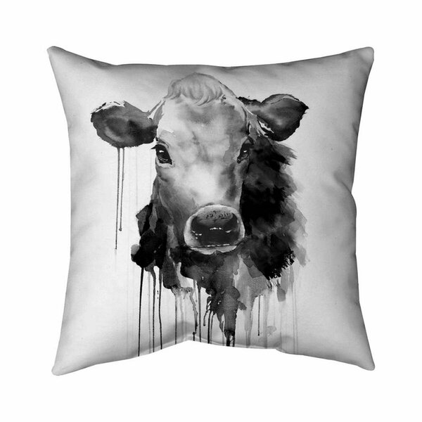 Begin Home Decor 26 x 26 in. Jersey Cow-Double Sided Print Indoor Pillow 5541-2626-AN369-1